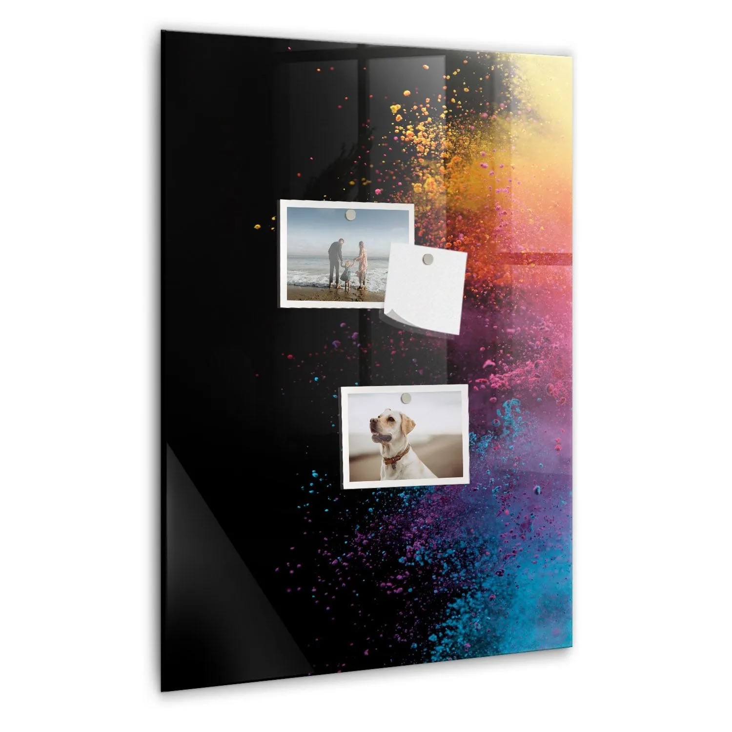 Tulup Magnettafel Glas Farbpulver 40x60 cm Magnettafel Zum Schreiben Weißer Marker Magnettafel Flur Glas