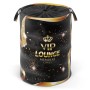 SANILO Wäschekorb VIP-Lounge, faltbarer Wäschesammler mit goldenem VIP-Design und Tragegriffen.