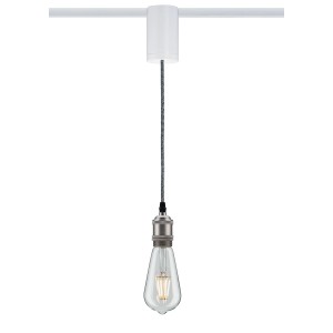 Paulmann URail Adapter, weiß, für Pendelleuchten im Schienensystem.