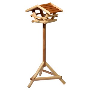 dobar Vogelfutterhaus Berni Bernstein FSC® mit Ständer, aus Holz gefertigt.