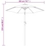 vidaXL Sonnenschirm, Burgunderrot, 200x224cm, Aluminium. Ideal für Garten, Terrasse & Balkon.