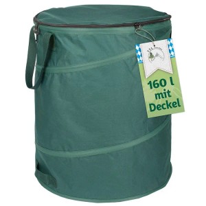 TTL GARDEN Pop Up Laubsack DELUXE 160 L – 220 g/qm Gartensack Mit Deckel Tasche Selbststehend Für Laub