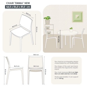 KMND Stuhl Emma Dunkelbraun 2er Set 20871