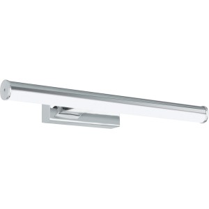 Moderne LED-Spiegelleuchte Vadumi in Chrom/Weiß, 40 cm, für Bad und Feuchträume.