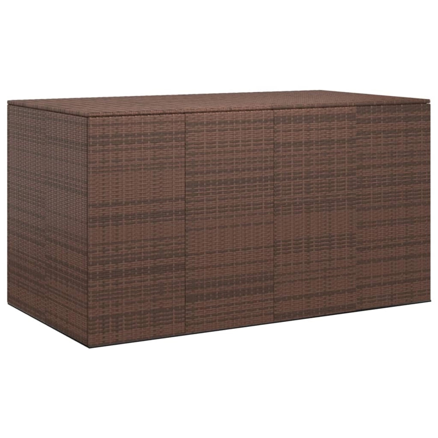 VidaXL Garten-Kissenbox PE Rattan 194x100x103 cm Braun günstig online kaufen