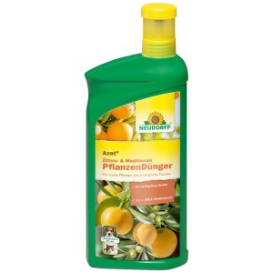 Neudorff Azet Zitrusdünger für Zitronen, Orangen und mehr. Flüssigdünger in grüner Flasche.