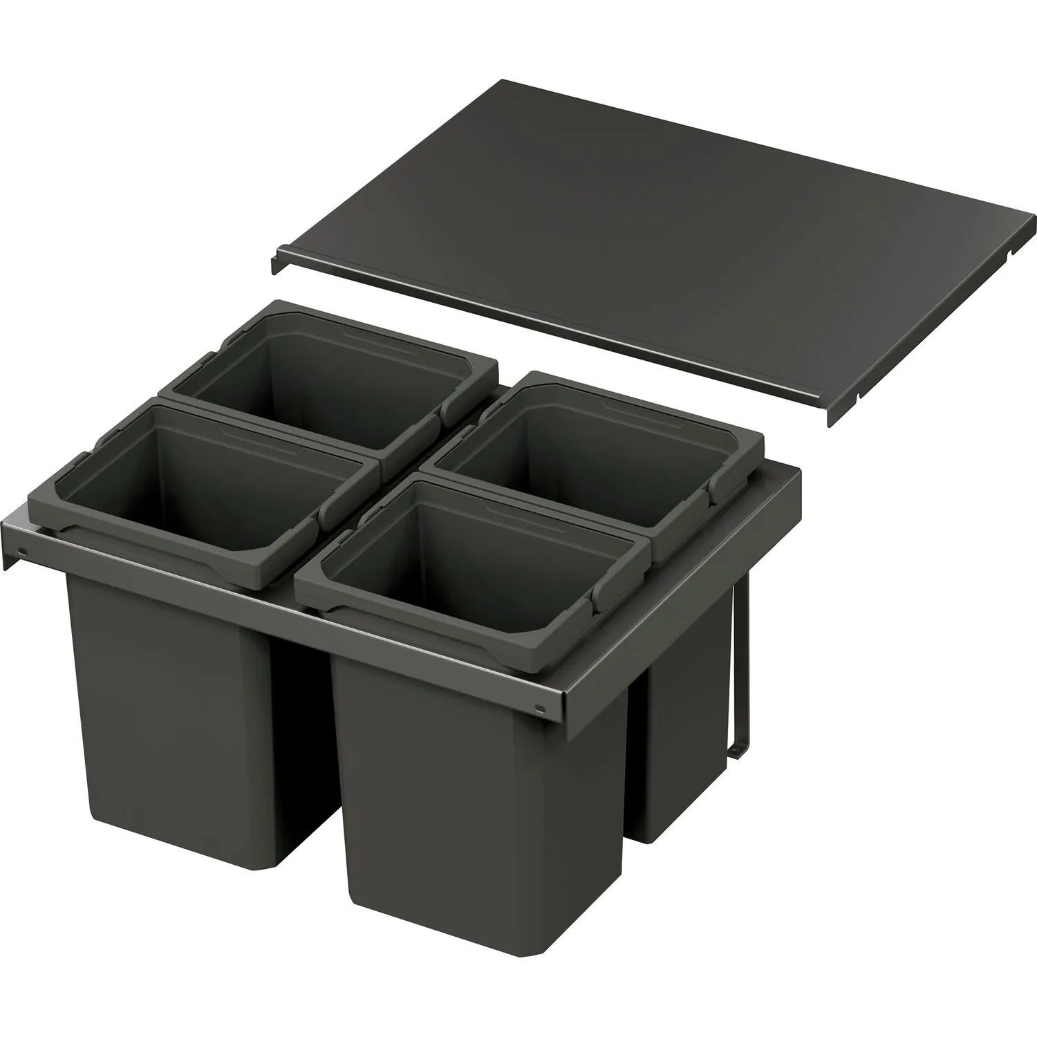 Vauth-Sagel Abfalltrennsystem Envi Flex Korpusbreite 600 mm 4x10, Lava