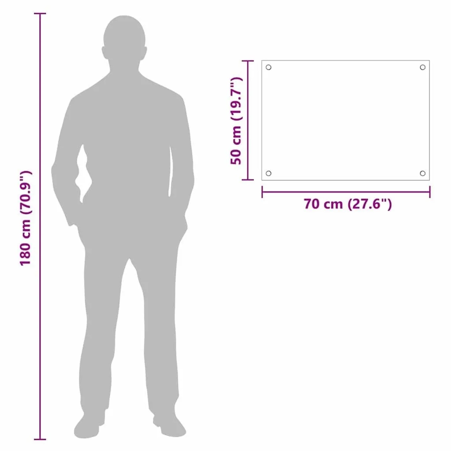 vidaXL Küchenrückwand Transparent 70 x 50 cm Gehärtetes Glas 42018021_10