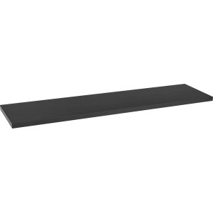 Schwarzes MDF-Wandregal Oldham, 60x20 cm, für die Wandmontage.