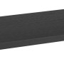 Schwarzes MDF-Wandregal Oldham, 60x20 cm, für die Wandmontage.