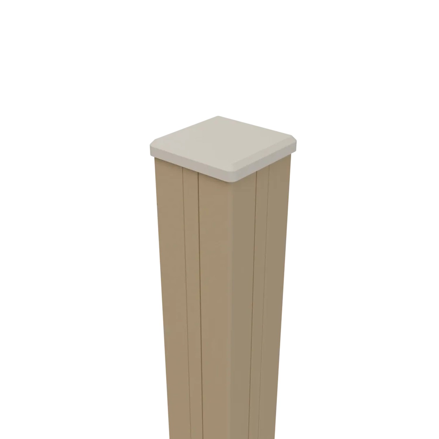 GroJa Fertigzaun-Pfosten inkl. Kappe 240 cm Sand
