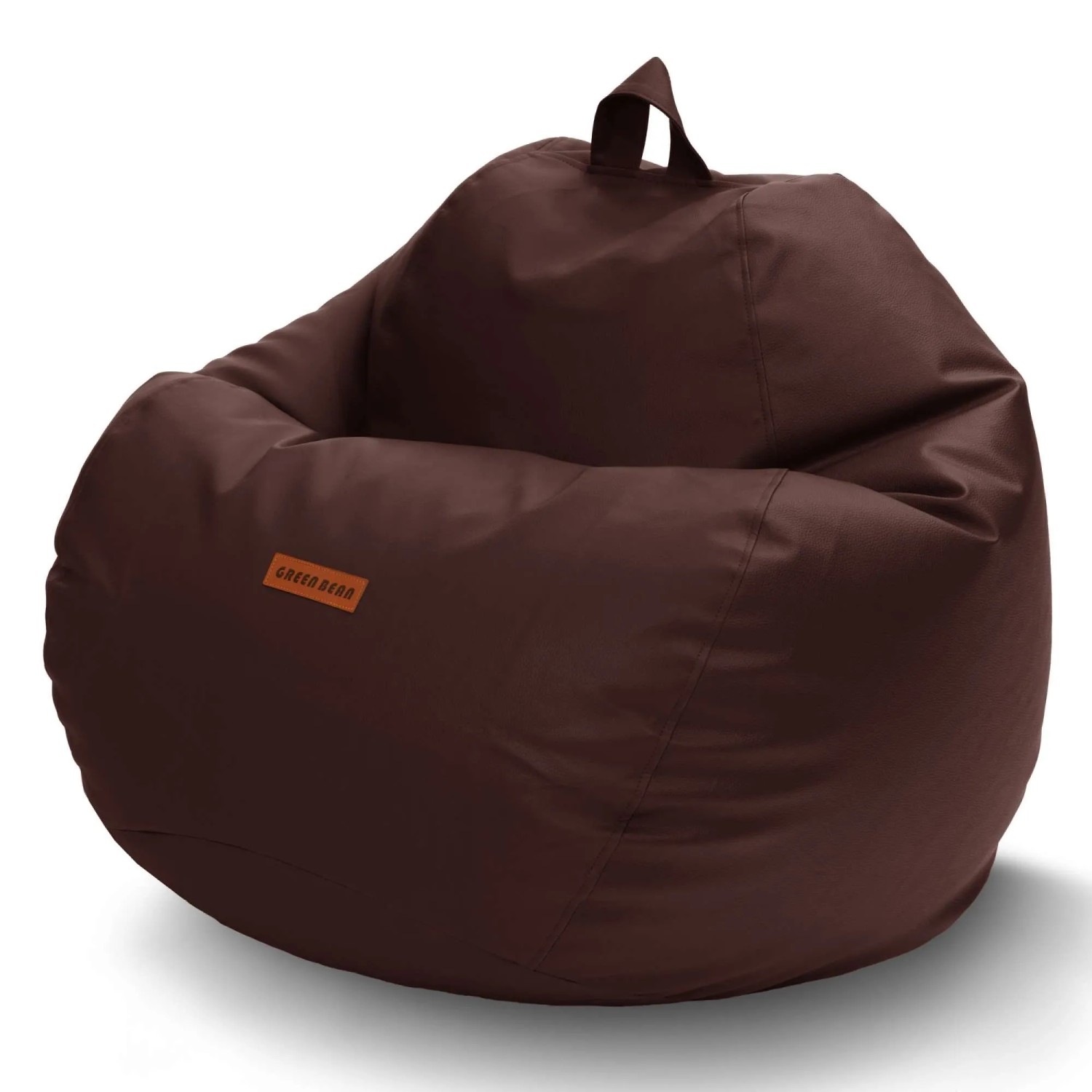 Green Bean Sitzsack Scoop 90 x 70 x 70 cm Leder mit EPS-Perlen-Füllung Dunkelbraun