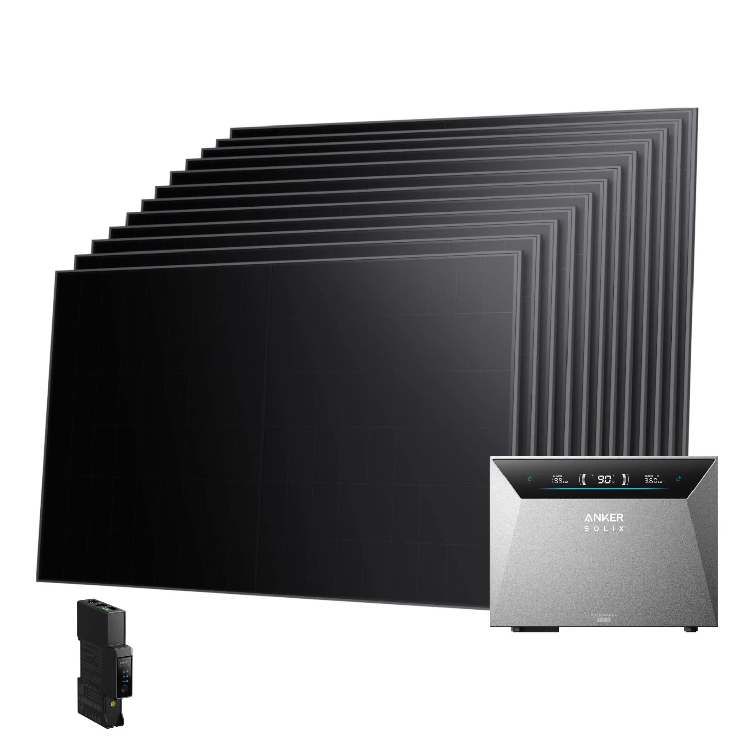 Anker SOLIX Balkonkraftwerk 12×480 Wp mit Solarbank 4 E5000 Pro und Smart Meter Gen 2
