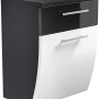 Posseik Bad-Hängeschrank Salona, anthrazit/weiß, 40 cm breit, mit Schublade und Softclose.