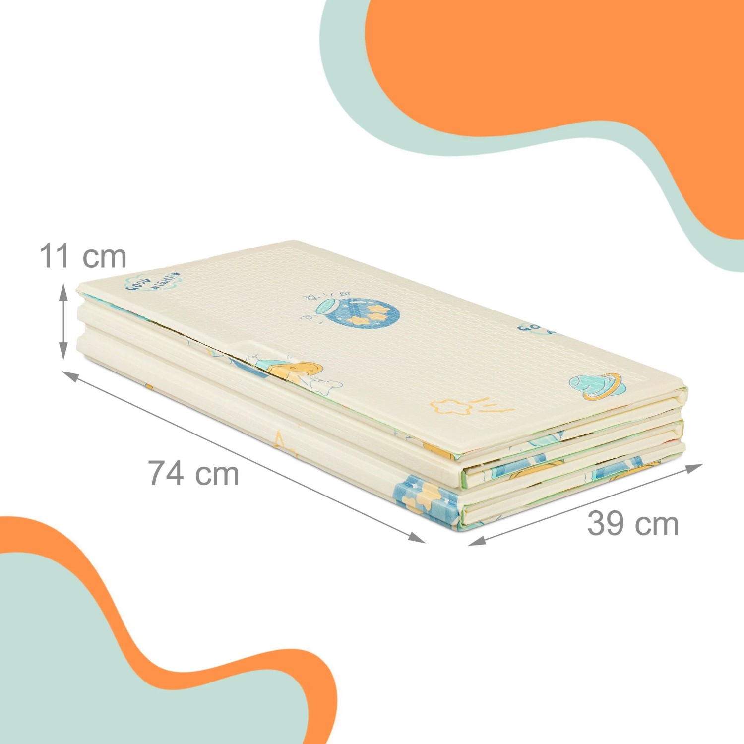 Relaxdays Krabbelmatte XPE-Schaumstoff Faltbar mit Motiv 200 cm x 150 cm x 1 cm 0,8 kg_5
