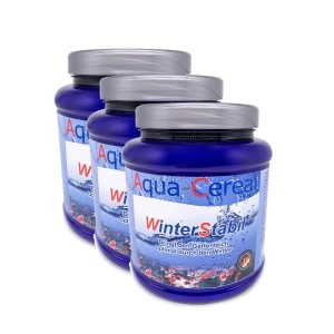 3 Dosen Aqua-Cereal WinterStabil Teichpflege für gesunde Wasserqualität im Winter.