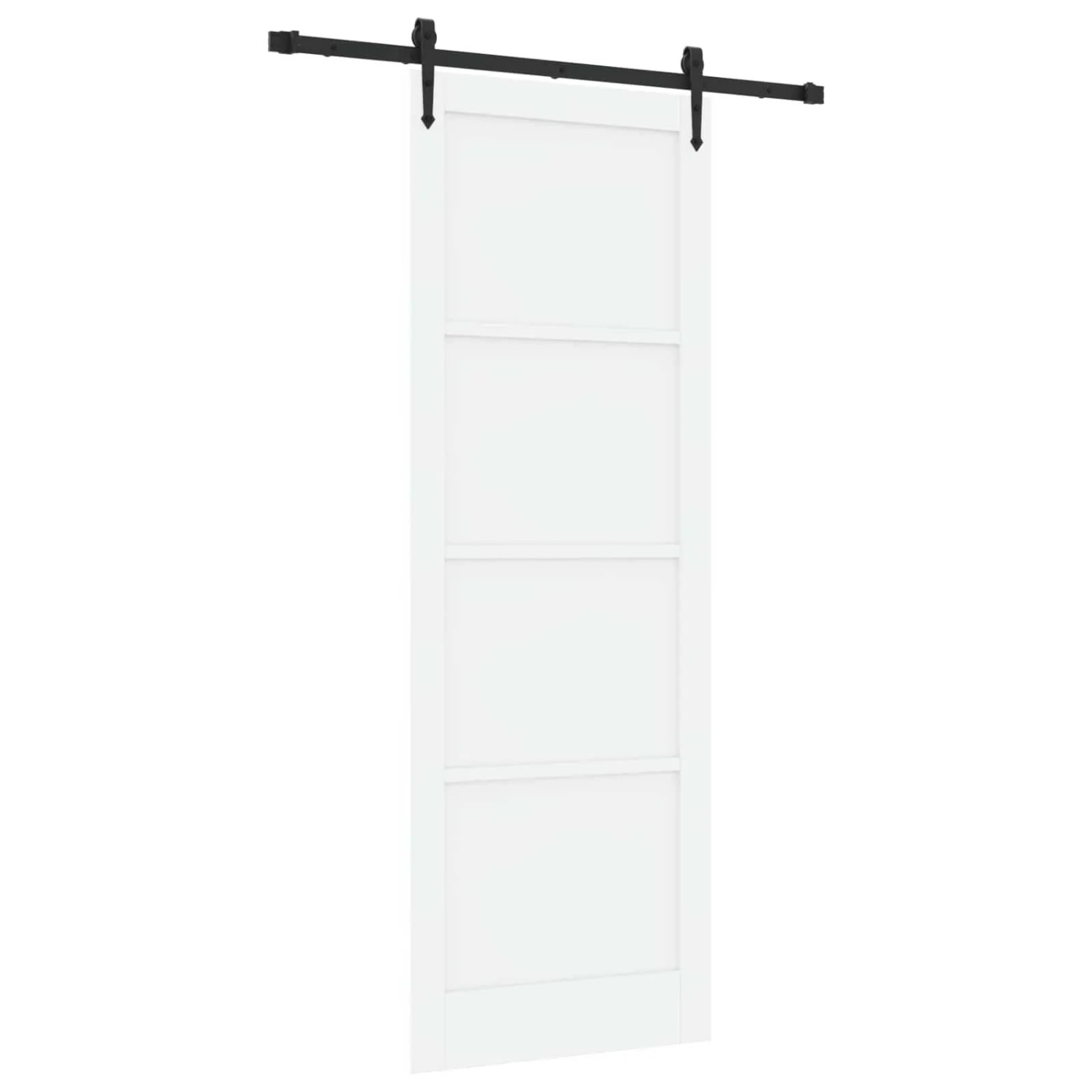 vidaXL Schiebetür ORKDAL Weiß 83 x 232 cm Massives Kiefernholz 3445599