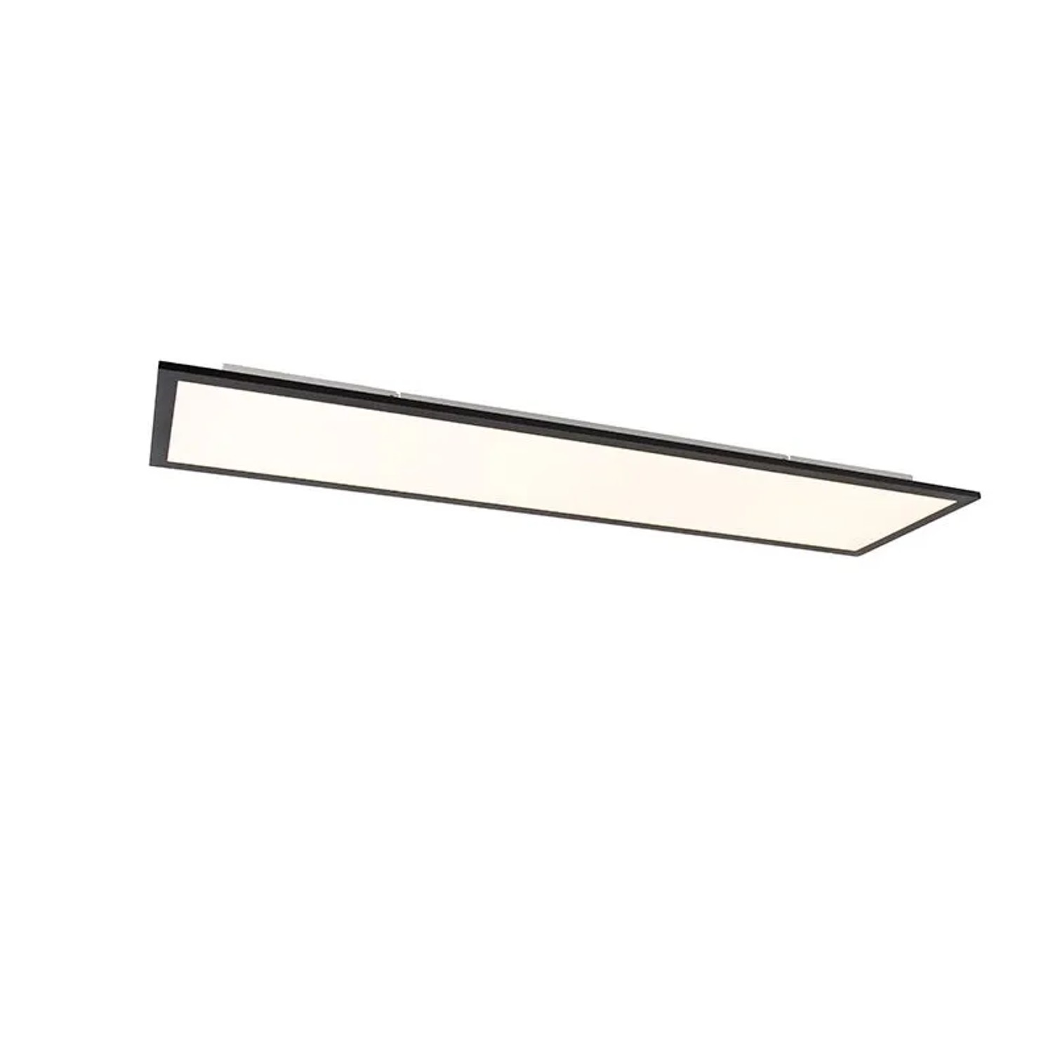 QAZQA Modernes LED Panel Schwarz 120 cm inkl  LED Dim To Warm Liv
