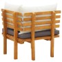 vidaXL Garten-Ecksofa mit Kissen Massivholz Akazie 46673_6