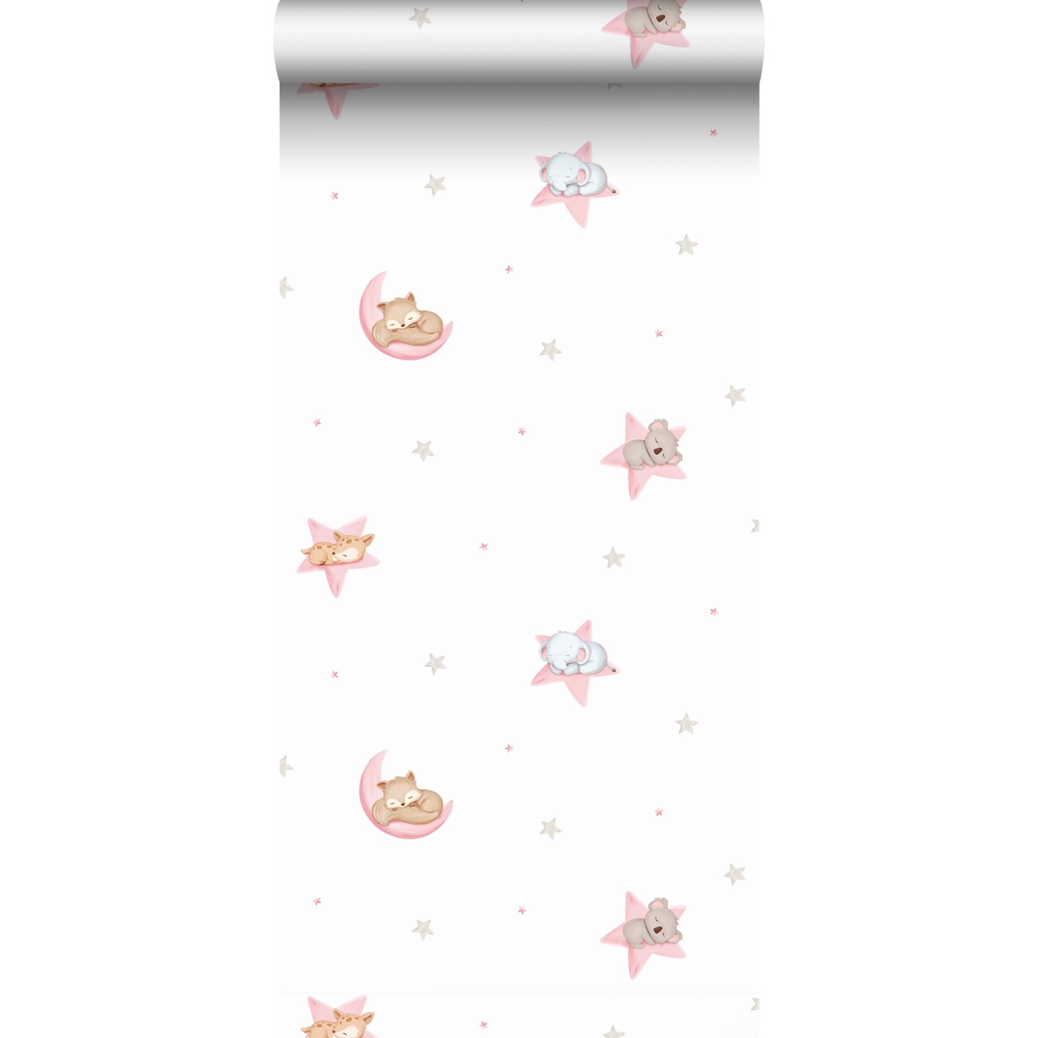 Sanders & Sanders Tapete Tiere Rosa Und Weiß 53 Cm X 10 M - 640440 günstig online kaufen