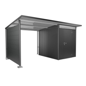 Biohort Seitendach für AvantGarde Gerätehaus A2/A6, Gr. L, Dunkelgrau-Metallic.