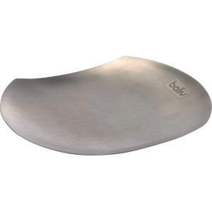 baliv Seifenschale aus Metall, silber matt, für Bad & WC.