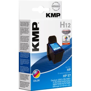 KMP Tintenpatrone H12 Color für HP Drucker, Bürobedarf.
