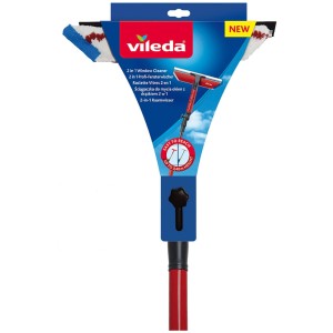 Vileda Profi-Fensterwischer-Set mit Stiel für streifenfreie Fensterreinigung.