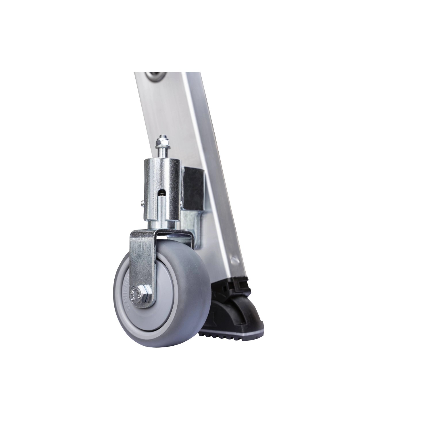 PROREGAL Stehleiter 12 Stufen - Aluminium-Leiter Mit Rollen & 150kg Tragkraft