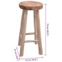 vidaXL Barhocker Teak Massivholz 244545_4