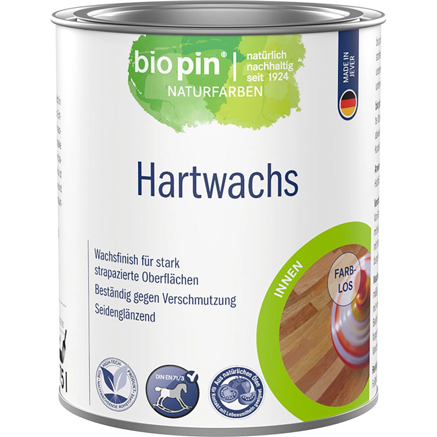 Biopin Natur-Hartwachs Transparent 750 ml