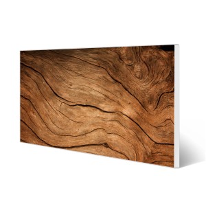 Banjado Magnettafel 78x37cm mit Holz Motiv. Metall Magnetwand für Notizen und Fotos.