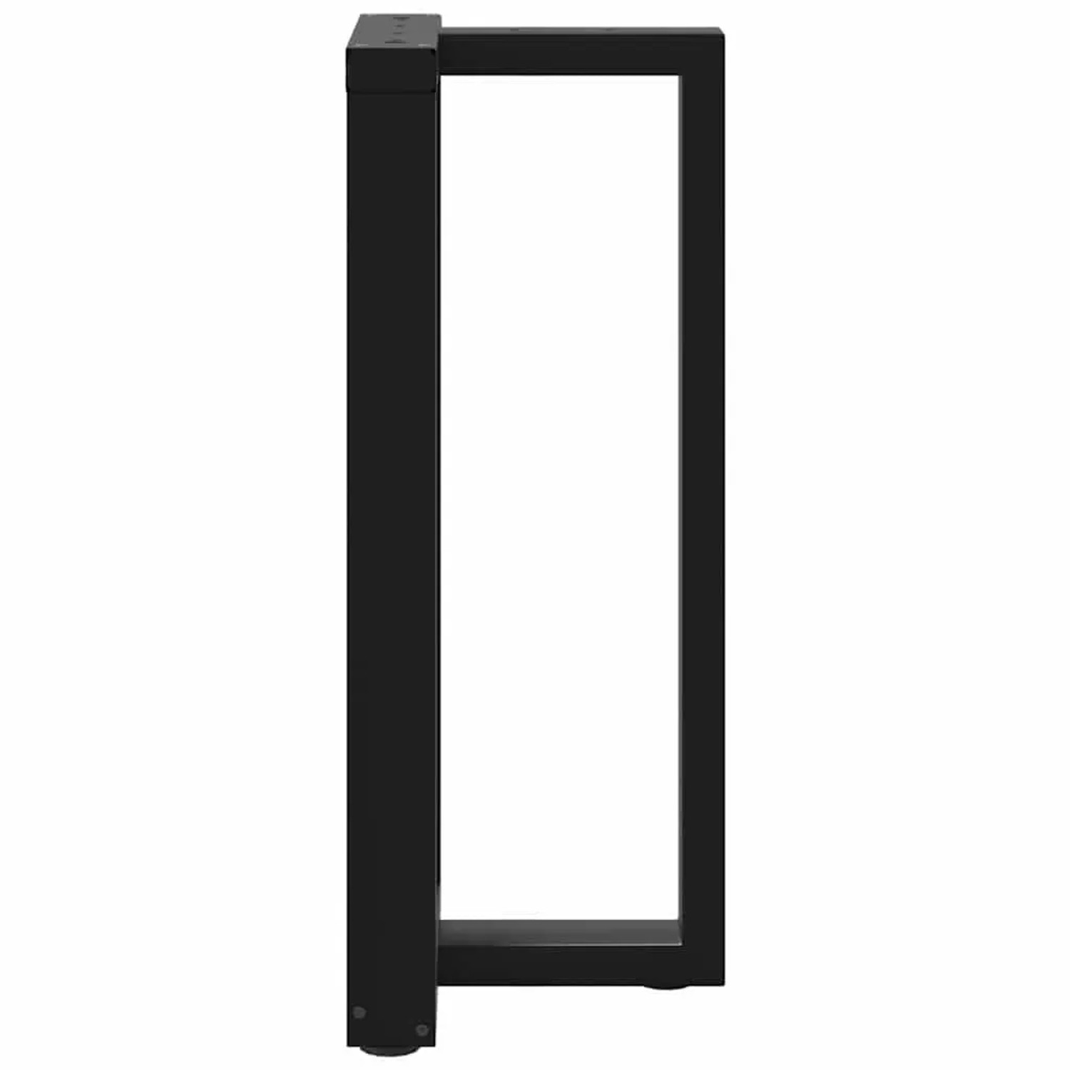 Schwarze vidaXL Bartischbeine in T-Form, 2er Set, aus Stahl, ca. 90cm hoch.