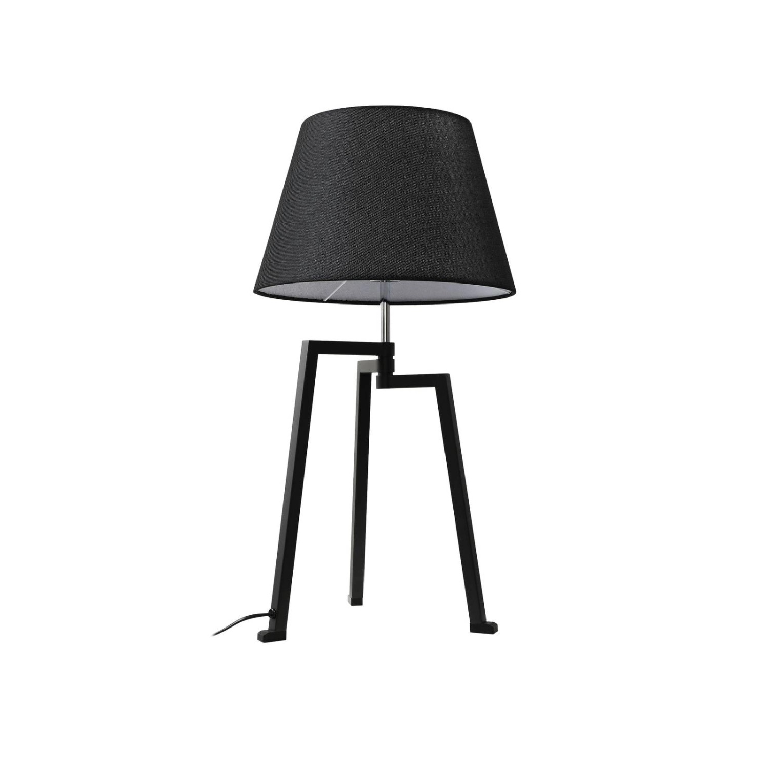 Lucande Tischlampe Amona 10020462 in Schwarz aus Metall 1-flammig E27 Tripo günstig online kaufen