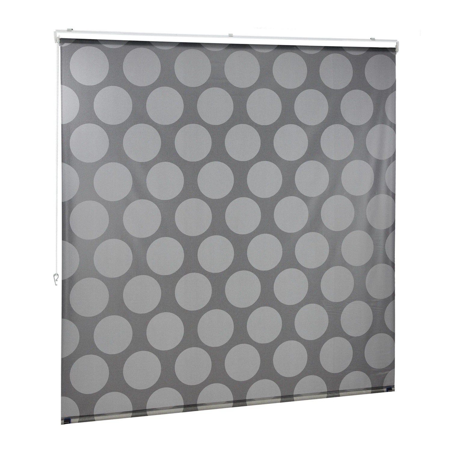 Relaxdays Duschrollo Kunststoff Aluminium Grau Wasserabweisend 160 cm x 240 cm