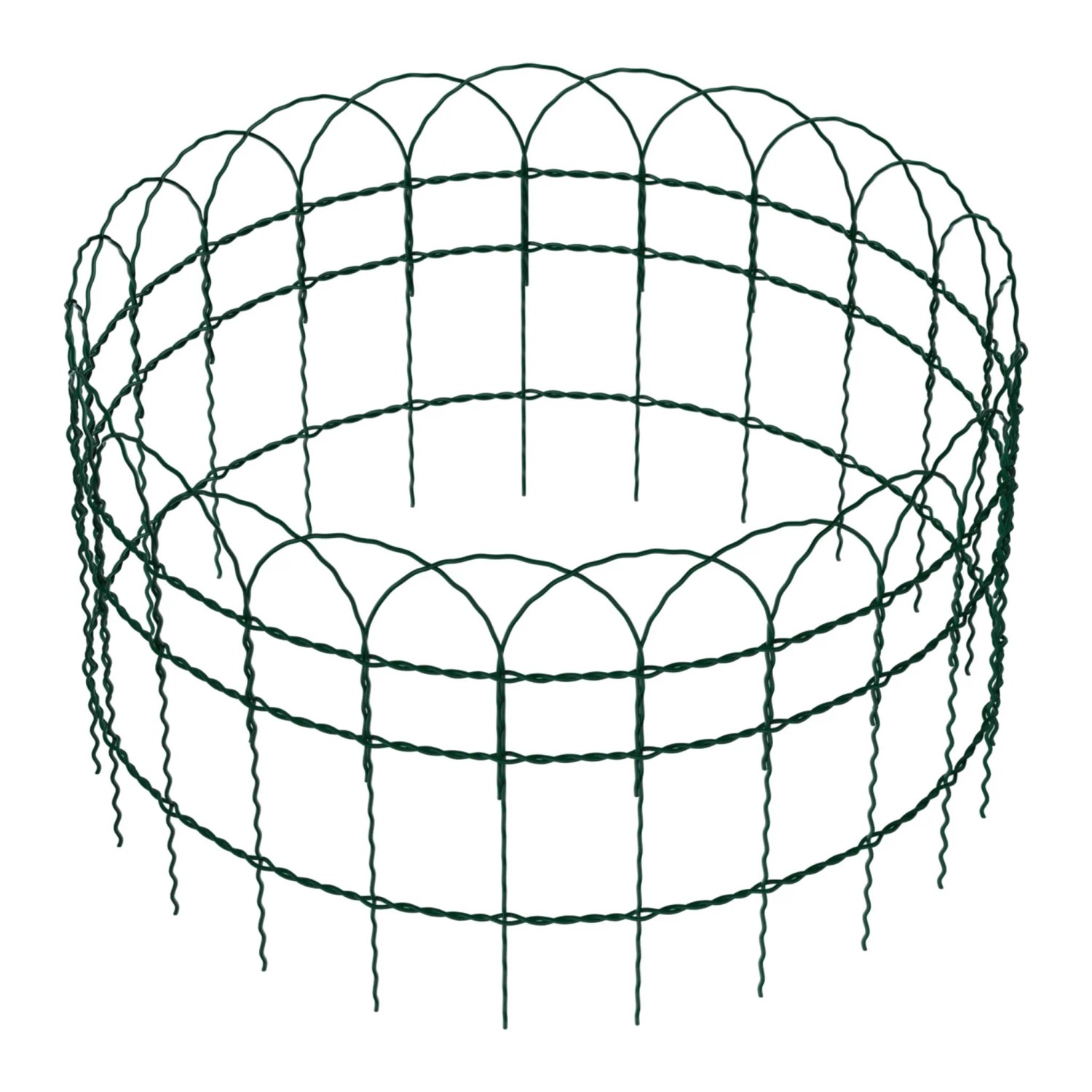Wiltec Gartenzaun 0,4X25M Maschendrahtzaun Grün Stahl Pvc-Beschichtet Drahtzaun