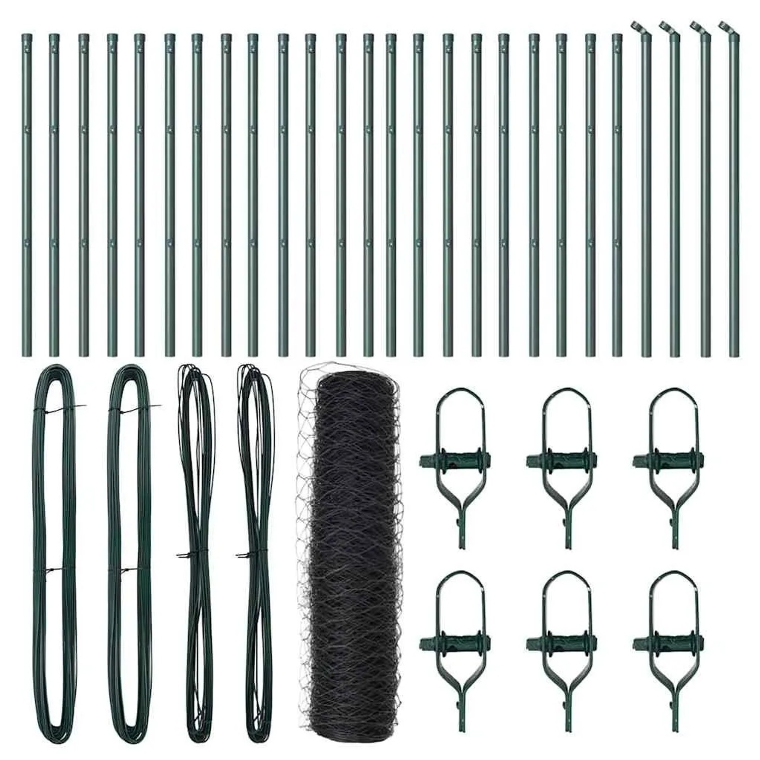 vidaXL Zaunpfosten Grau 50 x 0,6 m 50 mm Gewebe Stahl und PVC 3352844 günstig online kaufen