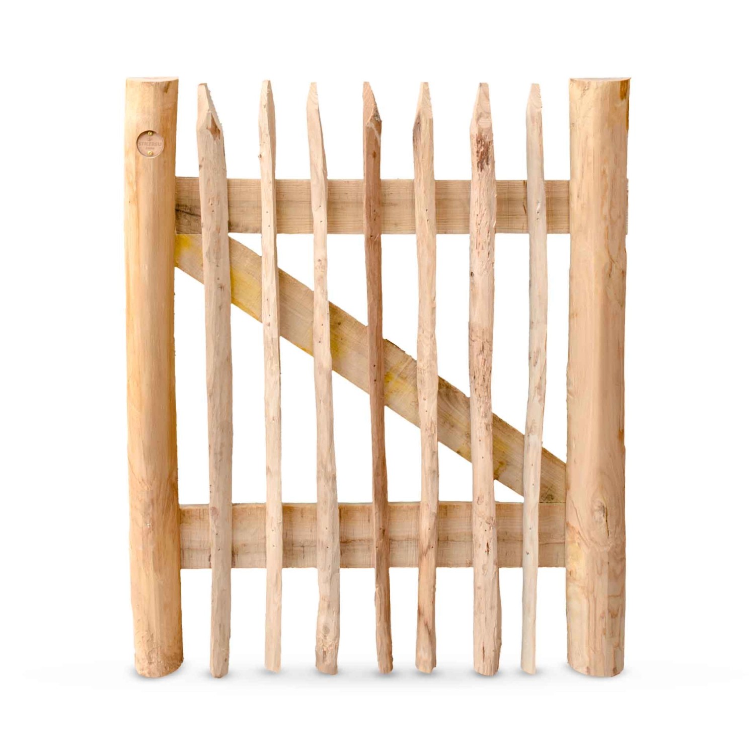 Stiltreu Genageltes Staketenzaun-Tor Edelkastanie Breite 75 cm Höhe 90 cm günstig online kaufen