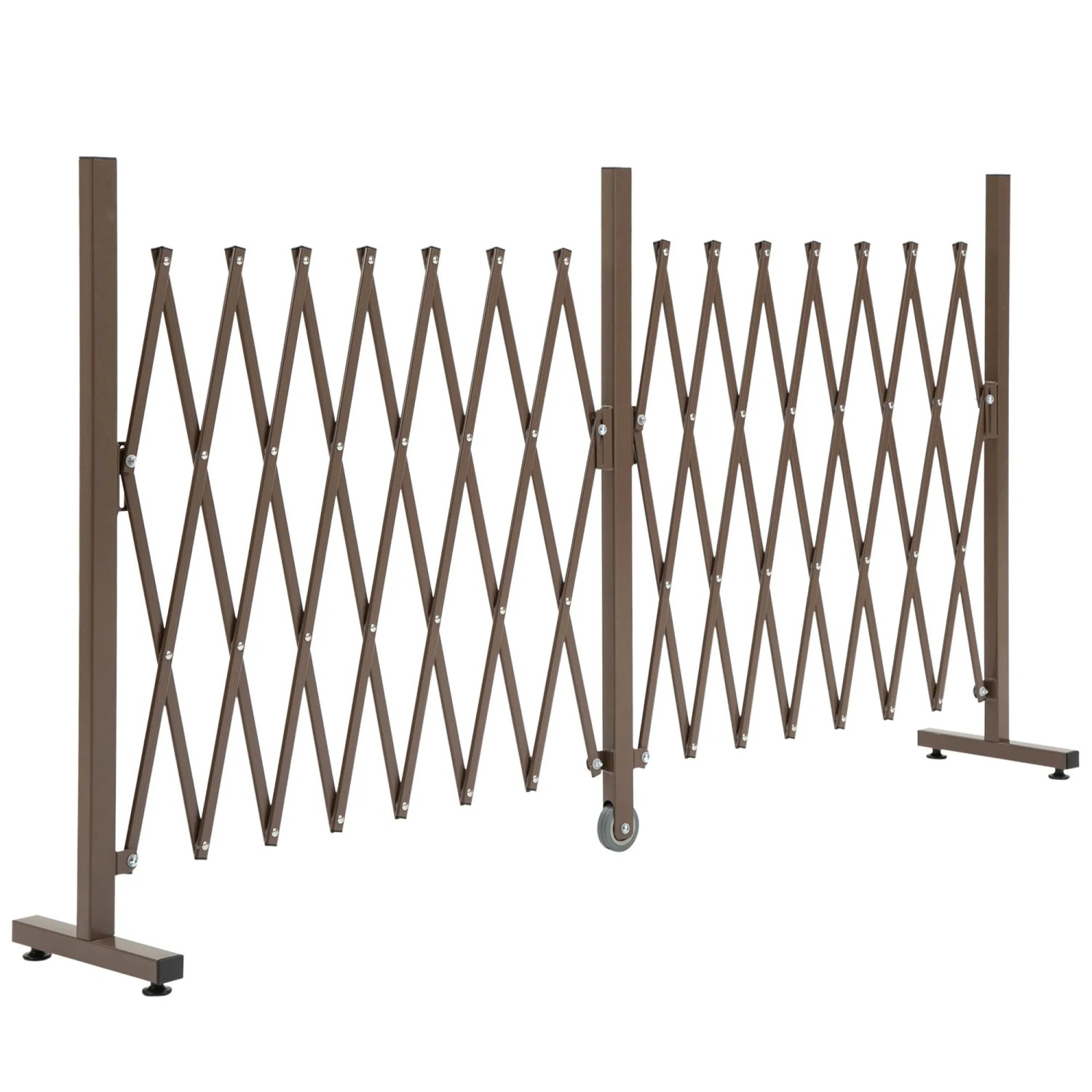 Furnicato Scherengitter Absperrgitter Ausziehbar 52-405cm Alu Braun H1035cm