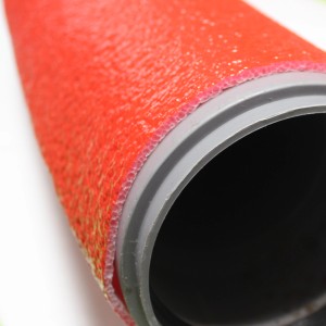 Climapor Abwasserschlauch DN50, 2,5m, rot, zur Heizungs-Installation.