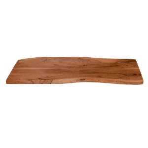 Tischplatte Akazie Nussbaum, 100x40 cm, Baumkante CURTIS für Tische.