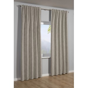 Beiger Sehlbach Fertigschal Blackout Struktur, 130x245 cm, verdunkelnd und thermoregulierend.