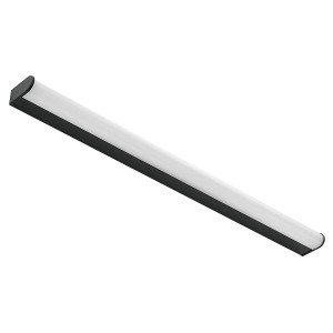 Moderne Lindby LED Bad Wandleuchte Ulisan, schwarz, aus Aluminium, spritzwassergeschützt.