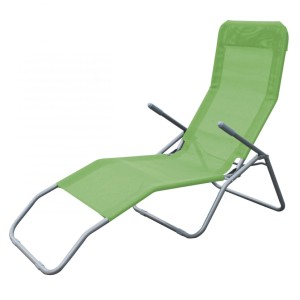 Lex Siestaliege Kippliege Sonnenliege Strandliege Gartenliege Klappbar Lime-Grün