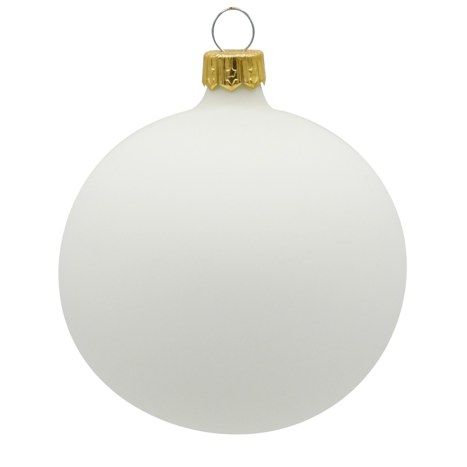 Vitbis Weihnachtskugeln 6-teilig Ø 8 cm Weiß Satiniert