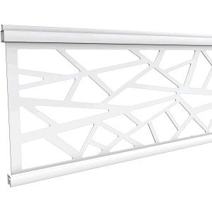 Alu-Dekorelement Cora Line Polygon, eloxiert, 179x28x2 cm, für Zaunbau & Sichtschutz.