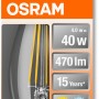 Osram LED-Lampe E14 Kerzenform, 4W, 470lm, 9,7x3,5cm. Leuchtmittel in Verpackung.