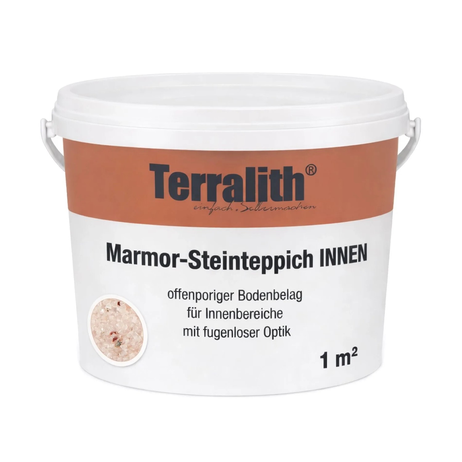 Terralith Edelsteinteppich Rosenquarz 1 m² Innen