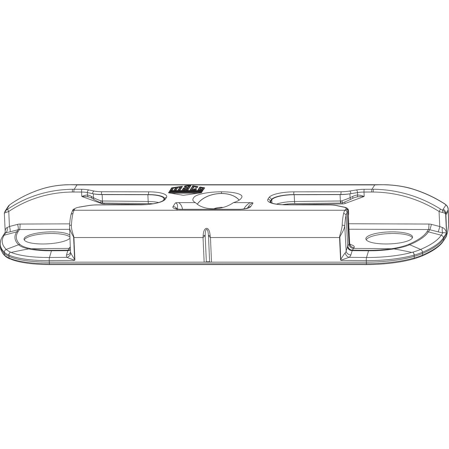 Maco Schließteil iS Design 12L Eurofalz 24mm 13V Silber