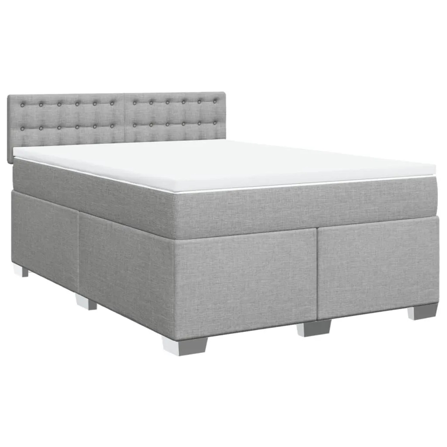 vidaXL Boxspringbett mit Matratze Hellgrau 140x190 cm Stoff 3288197 günstig online kaufen